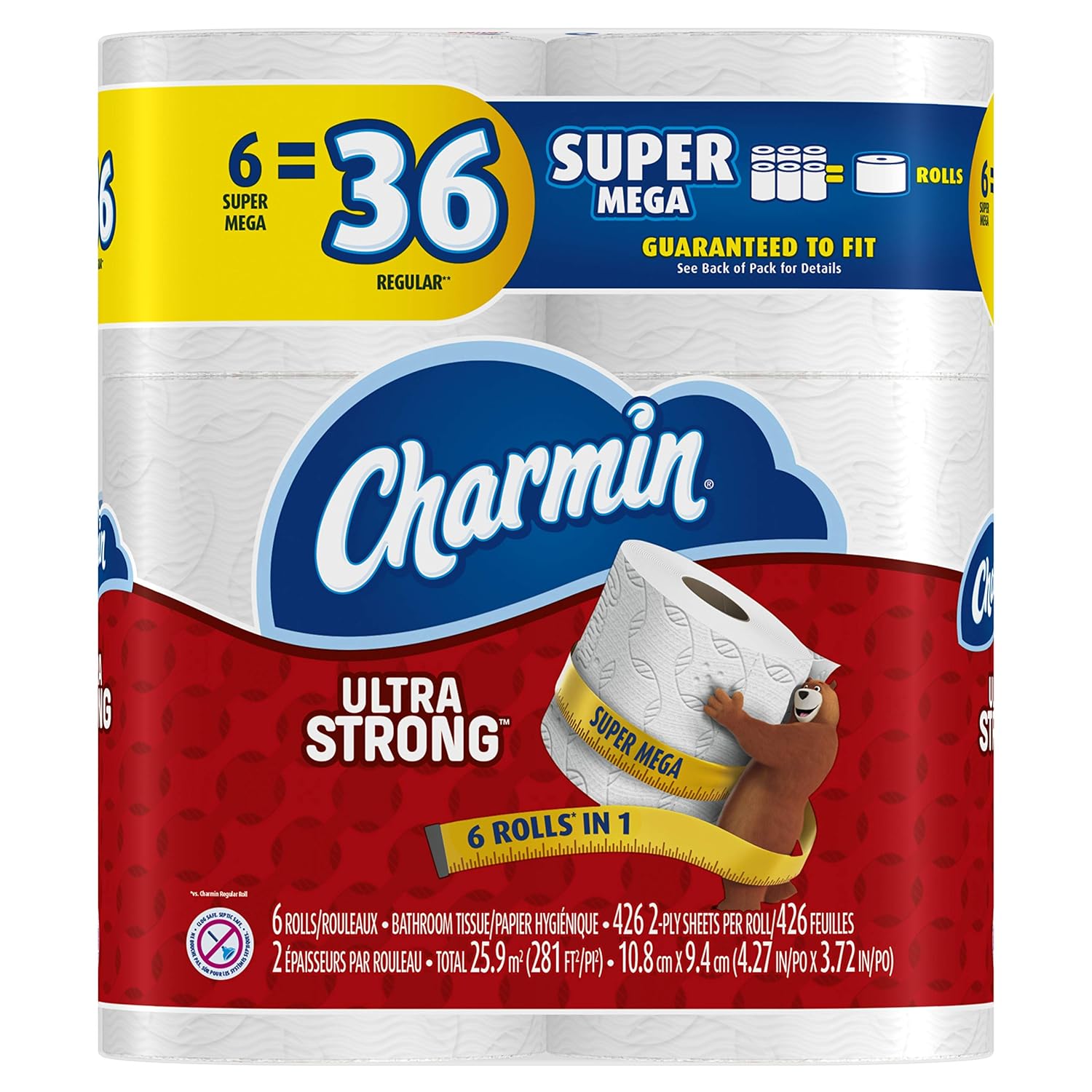 Charmin Ultra Strong Toilet Paper, 18 Super Mega Rolls 696579928472 eBay