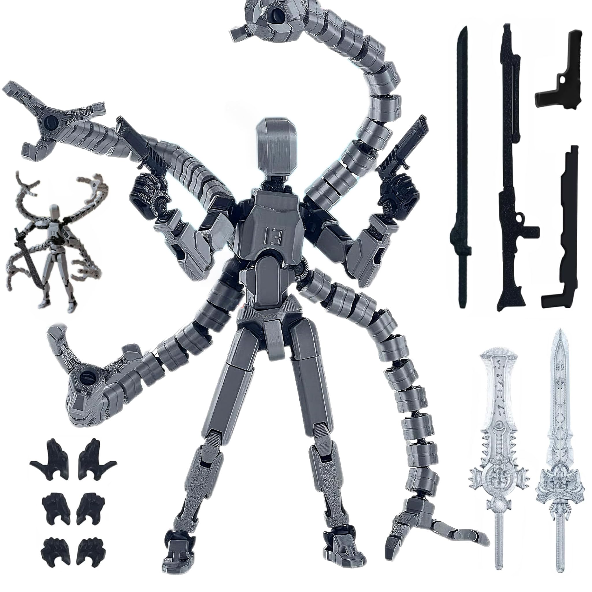 Photo 1 of (Assembly Completed) Titan13 Action Figure Set,7.2 Inch Dummy 13 3d Printed ActionFigure Toy Gifts for Kids, Robot 13 Action Figure Full Body Mechanical Doll Christmas Birthday Gift for Kids?Gray?