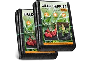 Sunifier Garden Weed Barrier Fabric 4ft x 100 ft, Heavy Duty Landsacpe Fabric, Ground Cover Weed Blocker Cloth, Landscaping Fabric for Garden, Vegetable Beds, Path Way (4FTX100FT)