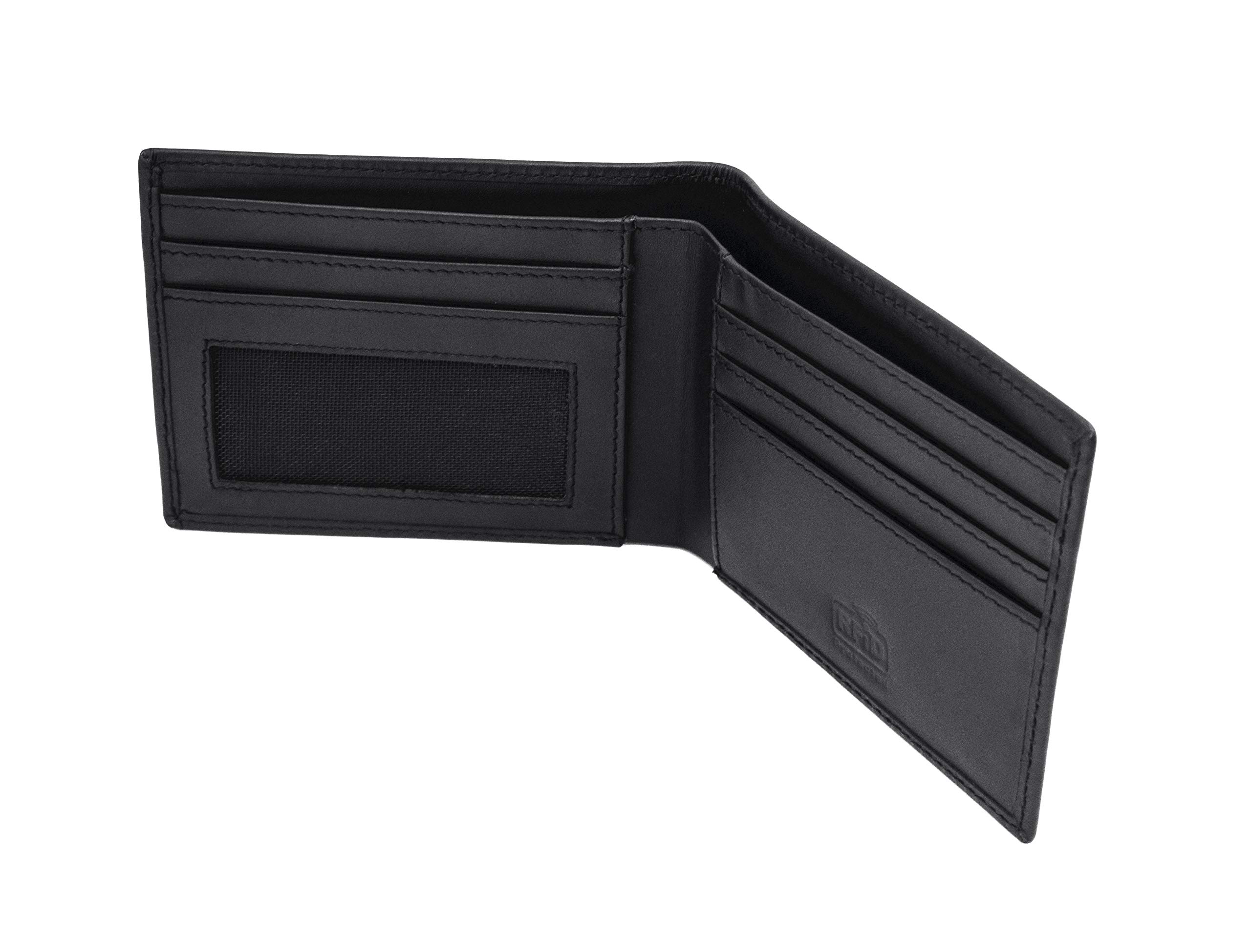 Pristine RFID Blocking Genuine Leather Wallet, Men Slim Wallets with Latest RFID Block Technology, Stop Electronic Pick Pocketing-RFID Blocking Wallet
