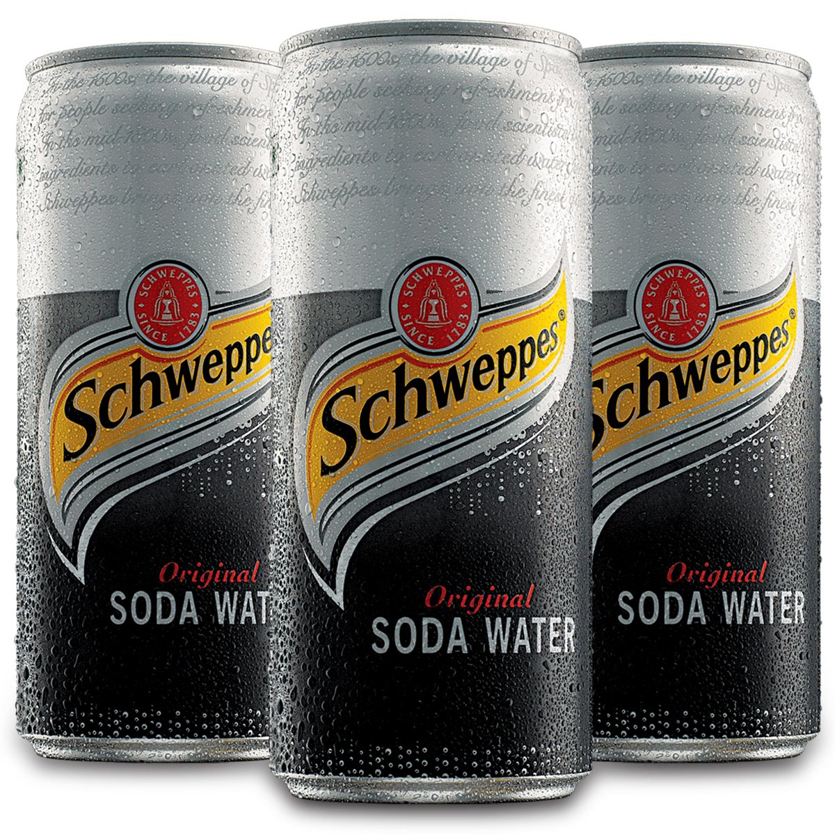CocaCola Schweppes Soda Water Can (300 ml) Pack of 3 Amazon.in