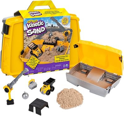 Kinetic Sand Construction Site Folding Sandbox Playset with Crane Truck 907g