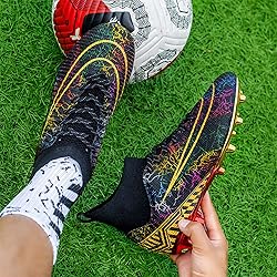 HESBITEUL Big Kids Soccer Shoes Unisex Academy