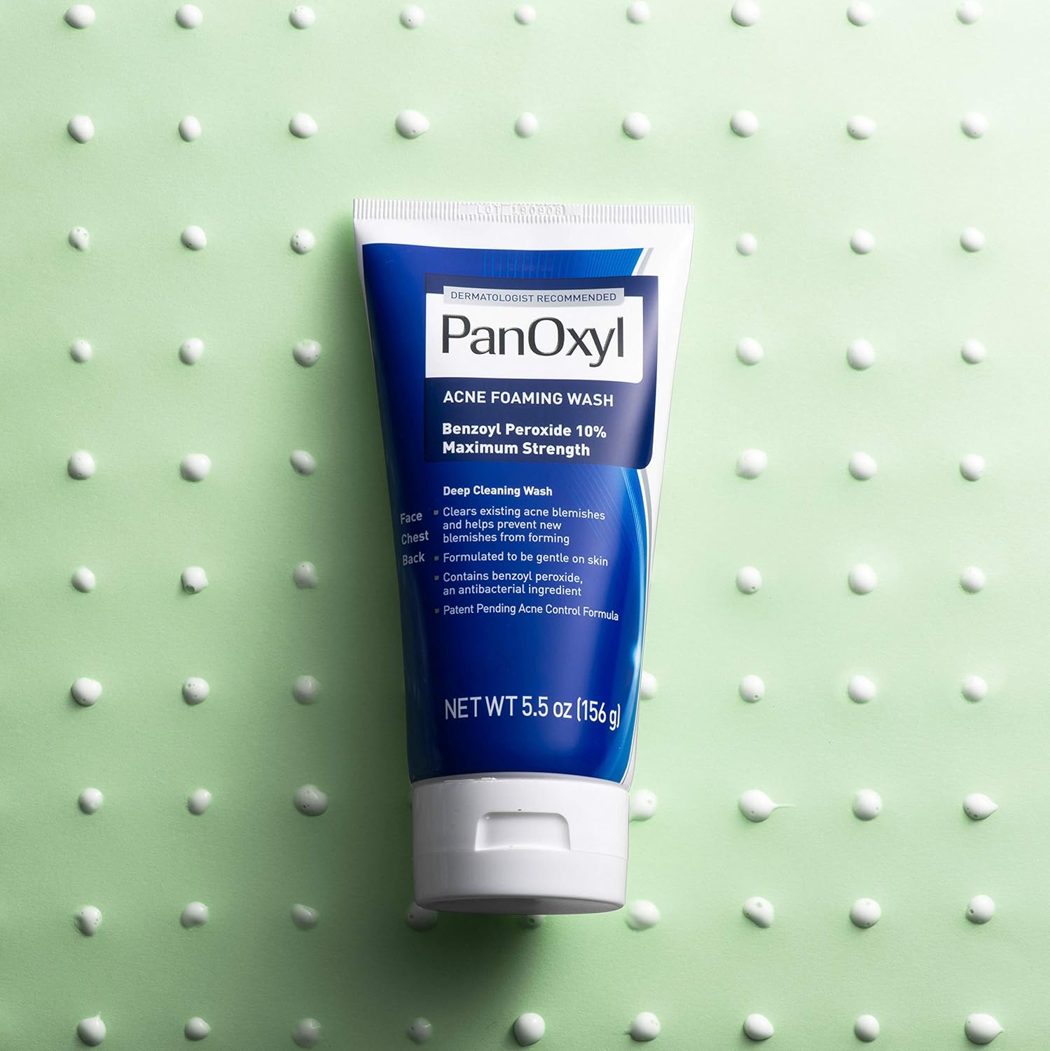 PanOxyl Acne Foaming Wash Benzoyl Peroxide 10% Maximum Strength Antimicrobial, 5.5 Ounce : Health & Personal Care