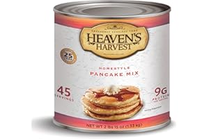 Heaven's Harvest Homestyle Pancake Mix with a 25 Year Shelf Life | Emergency Survival Food (#10 Canned Food, 20 Servings)