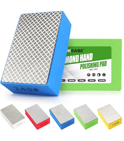 Diamond Sanding Sponge Pads 4-Piece Set - 60 To 400 Grit For Tile, Glass, Wood & Metal Edges - View #8