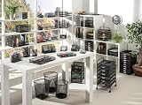 Osco Small Wiremesh Desk Organiser 6 Compartments Drawer Black view 6