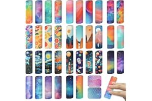 TOEMUR 36 Pieces Anxiety Sensory Stickers for Anxiety Relief Items - Sensory Strip with 2 Textured Stickers - Desk Fidget for Adults Sensory Items - Calming Strips Anxiety Relief for Office