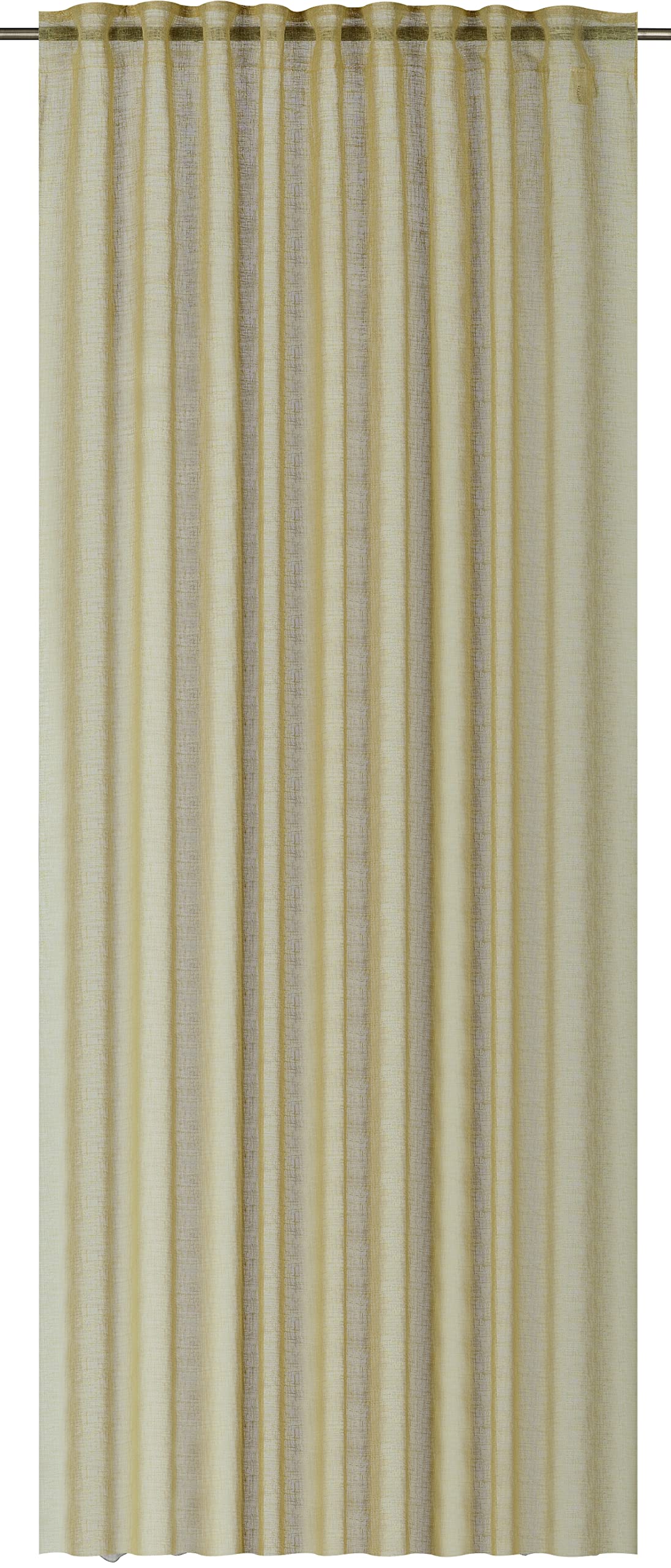 Elbersdrucke Liem 02 Curry Curtain with Concealed Tabs Semi-Transparent 255 x 140 cm 201845 Curtain for Living Room Bedroom Kitchen Hallway Children's Room Yellow Curry