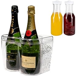 Ice Chilled Wine Bottle Server and Carafe Set