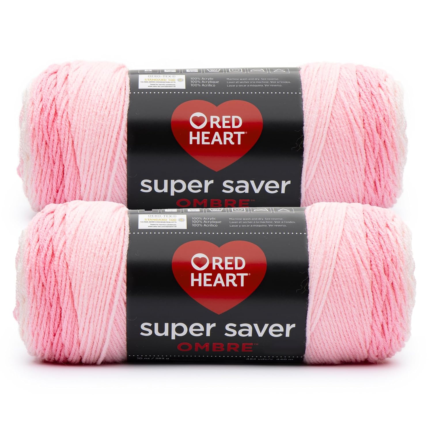 Red Heart Super Saver Ombre Light Pink 2-pack