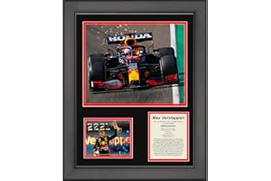 HOFSM.COM HALL OF FAME SPORTS MEMORABILIA Framed Max Verstappen F1 Formula One Red Bull Driver 11"x14" Racing Three Photo Collage
