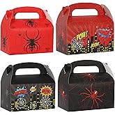 Roaring Good Time Spider Birthday Party Favor Boxes Spider Birthday Party Supplies Candy Bags Car Goodie Gift Treat Bags Hero Game Theme Style Favors Hero Birthday Decorations