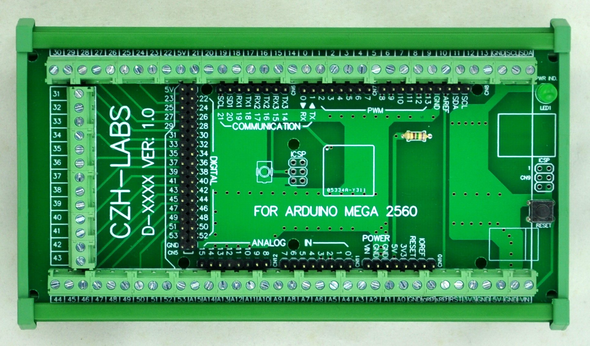 ElectronicsSalon DIN Rail Mount Screw Terminal Block Adapter Module