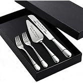 Personalized Wedding Cake Knife and Server Set, Custom Cake Cutting Set for Wedding, Silver Cake Knife Set Stainless Steel, Customized Gifts for Weddings, Engagements, Anniversaries, Birthday(Silver)