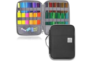 YOUSHARES Colored Pencil Case Holder 96 Slots Extra Large Capacity Pencil Case Organizer for Adult, Carrying Trousse a Crayon