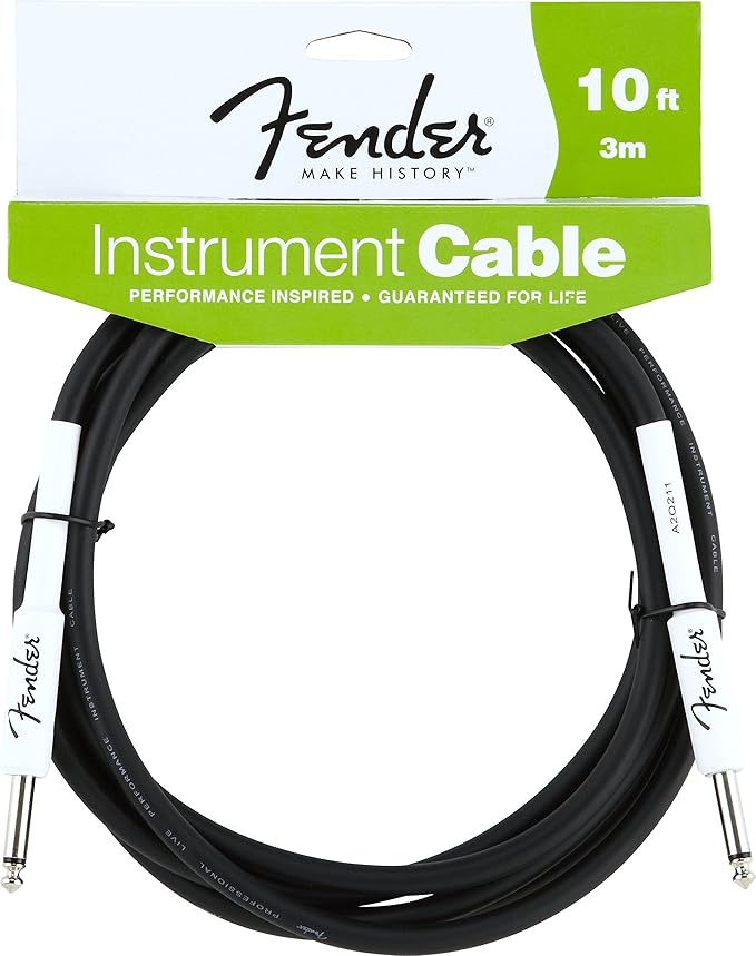Fender Performance 10' Instrument Guitar Cable Jack Jack 10FT Amazon