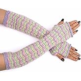 F Flammi Wool Blended Arm Warmer Winter Novetly Fingerless Gloves Knit Mitten Gloves Wrist Warmer for Women
