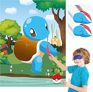 Amazon Com Ticiaga 24pcs Pikachu Squirtle Kids Party Sticker Game
