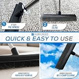 TDBS Rubber Bristle Broom with Long Collapsible Handle Indoor Floor Car Carpet view 6