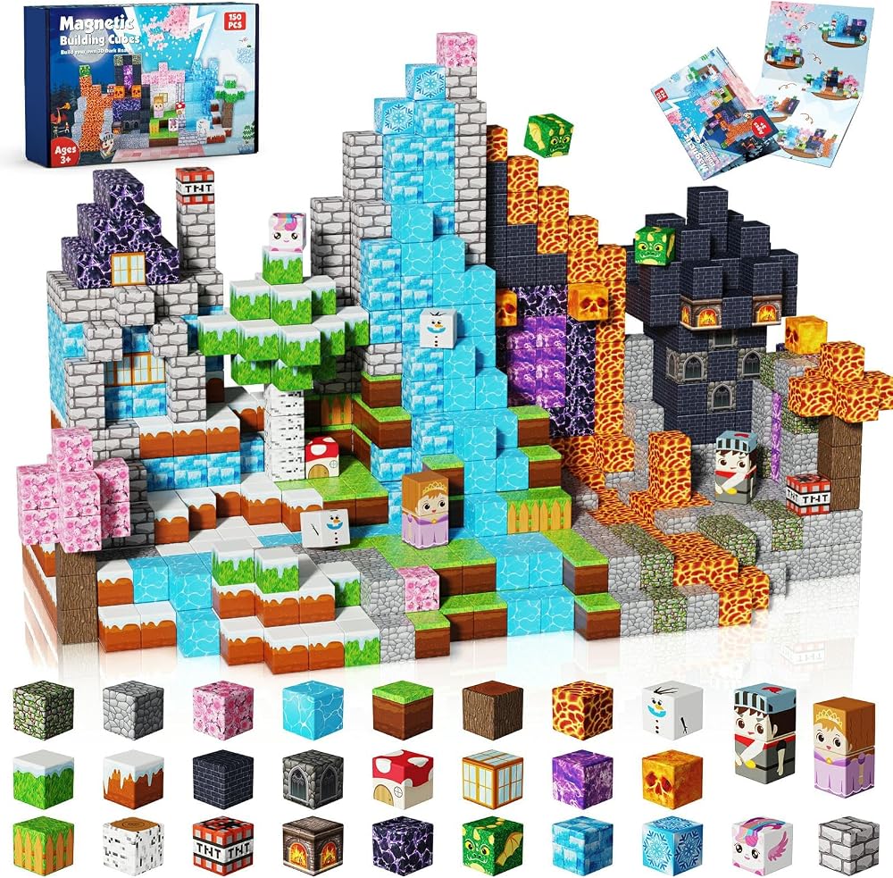 ToyUnited Magnetic Building Blocks 150PCS STEM Toys for Kids 3 4 5 6 7 8 9 10