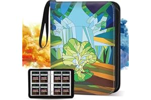 Tombert TCG Cards Binder Compatible with MTG Trading Cards, 400+ Cards Capacity, Card Holder Album for PTCG Cards, Baseball Cards (Green)