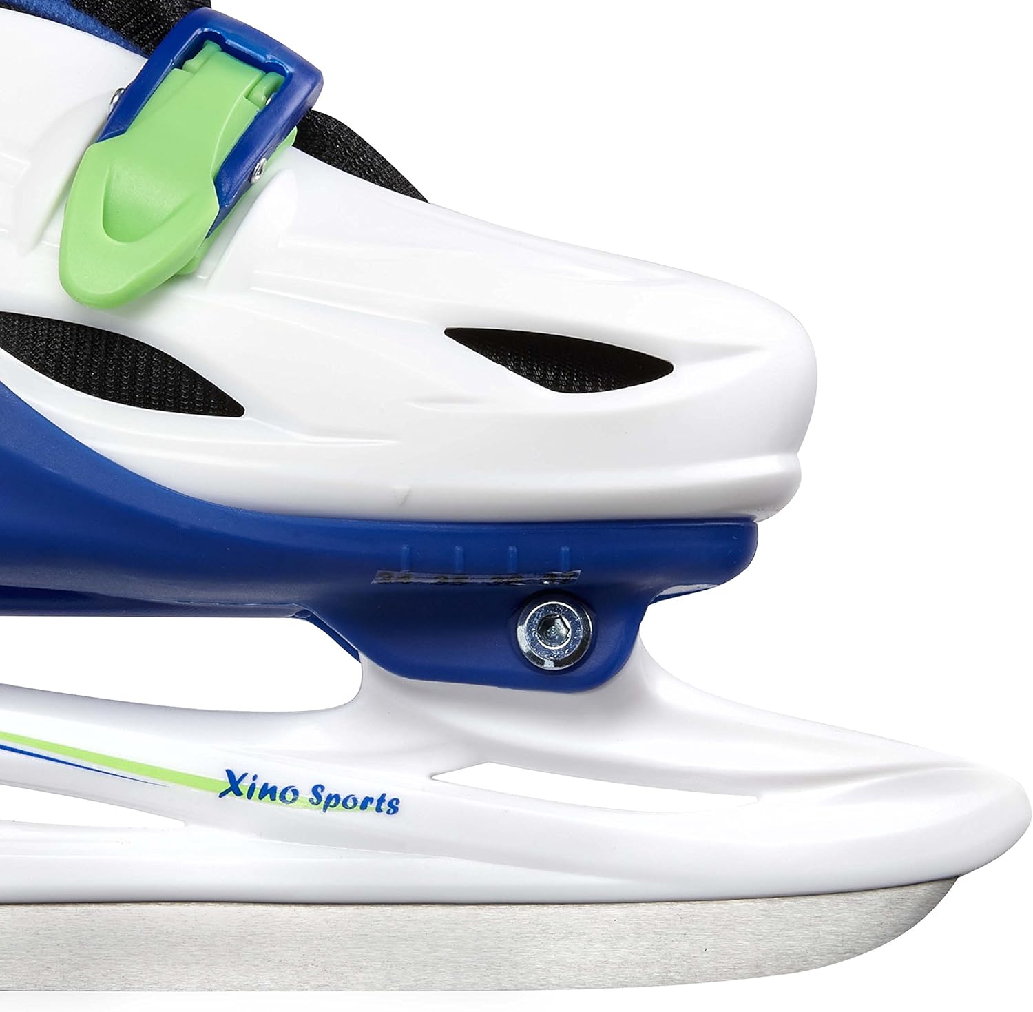 Xino Sports Adjustable Ice Skates - for Girls and Boys, Two Awesome Colors - Blue and Pink, Soft Padding and Reinforced Ankle Support, Fun to Skate! : Clothing