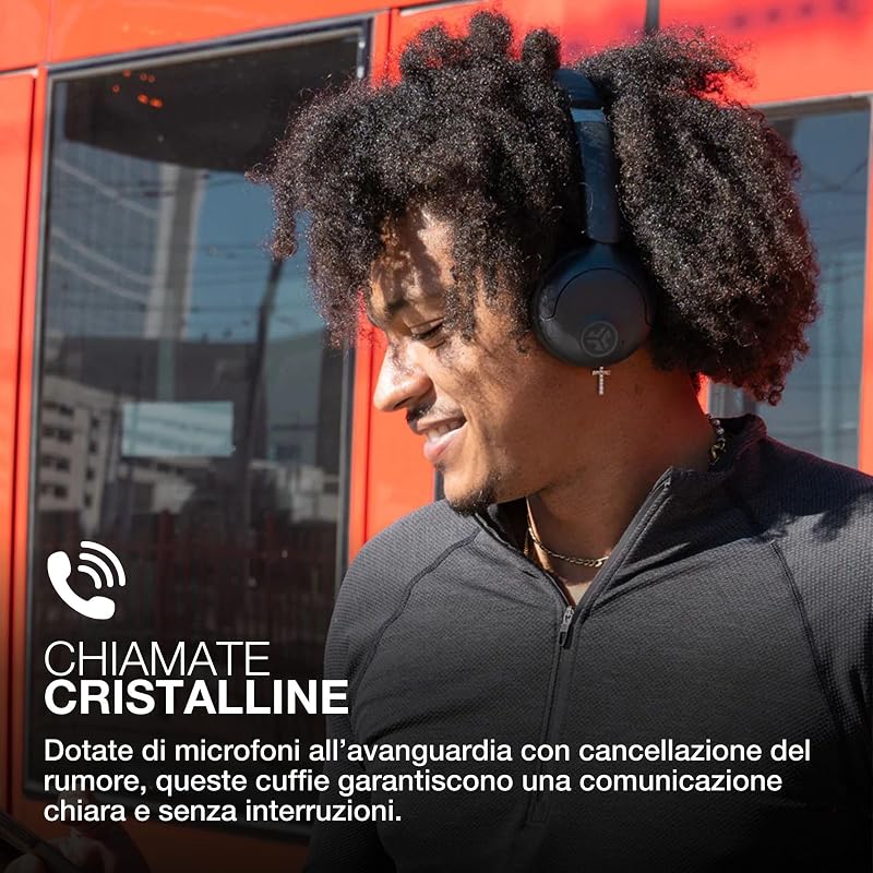 Go Lux ANC Cuffie Wireless On Ear Cancellazione Rumore, Grafite