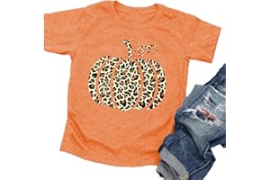 CAZYCHILD Toddler Boys Girls Halloween Shirts Pumpkin T Shirt Kids Short Sleeve Cute Graphic Tee Tops