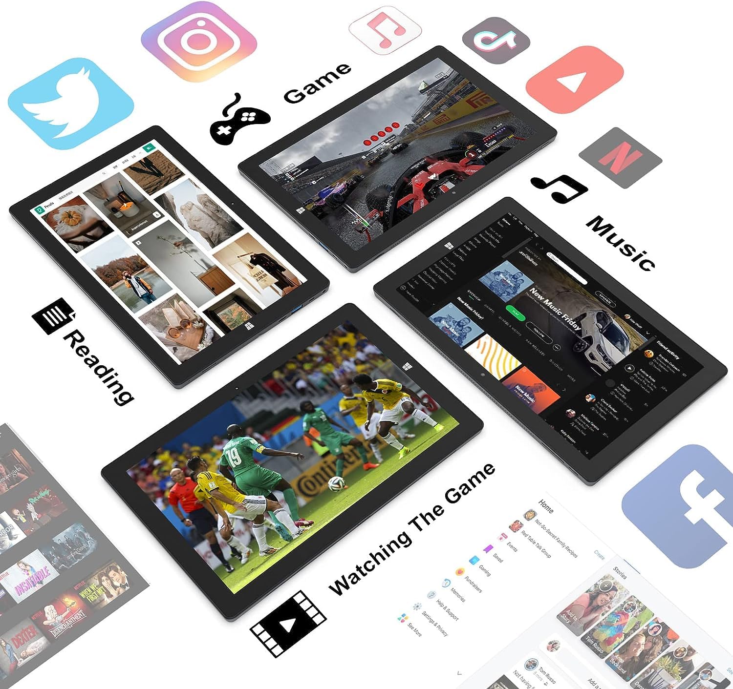 AWOW Tableta Windows 2 en 1 de 10,1 con teclado, procesador Intel N100, 12 GB de RAM DDR5, 256 GB de almacenamiento, portátil con pantalla táctil desmontable, Windows 11, WiFi de doble banda, Bluetooth, USB 3.0, HDMI, cámaras duales AWOW Tableta Windows 2 en 1 de 10,1 con teclado, procesador Intel N100, 12 GB de RAM DDR5, 256 GB de almacenamiento, portátil con pantalla táctil desmontable, Windows 11, WiFi de doble banda, Bluetooth, USB 3.0, HDMI, cámaras duales