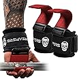 Gymreapers Weight Lifting Hooks (Pair), Heavy Duty Power Wrist Straps Hand Grip Support For Deadlifts, Pull Ups, Shrugs - Gym Gloves For Men and Women