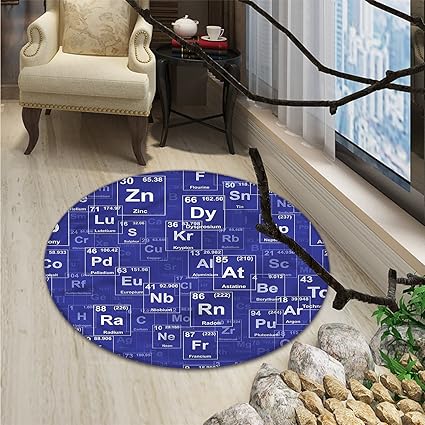 Amazon Com Periodic Table Round Rug Kid Carpet Chemistry
