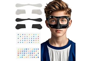 WALKEREN WR01A Kids Nose Guard for Broken Nose Girls Boys Adjustable Basketball Soccer Sports Face Mask with Foam Padding and