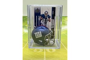 RIDDELL New York Giants NFL Helmet Shadowbox w/Tiki Barber card