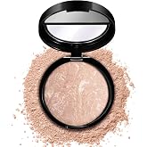 Baked Luminous Pressed Powder&ndash;Glow-Infused Foundation,Highlighter &amp; Setting Powder in One&ndash;Color-Correcting,Oil-Control,Long-Lasting Coverage for All Skin Tones 03