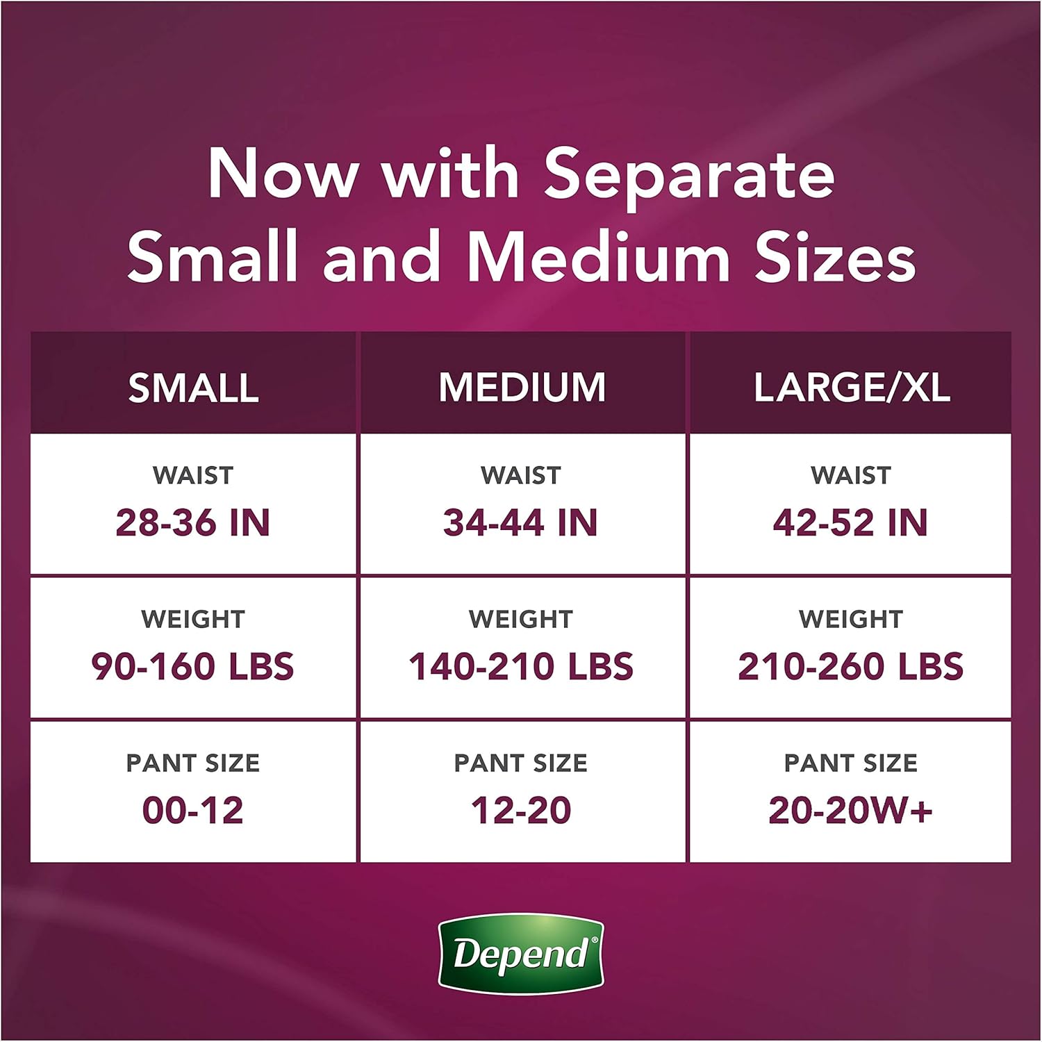 Depend Silhouette Incontinence Underwear for Women, Maximum Absorbency, Disposable, Large/Extra-Large, Pink, 52 Count (Packaging May Vary): Health & Personal Care