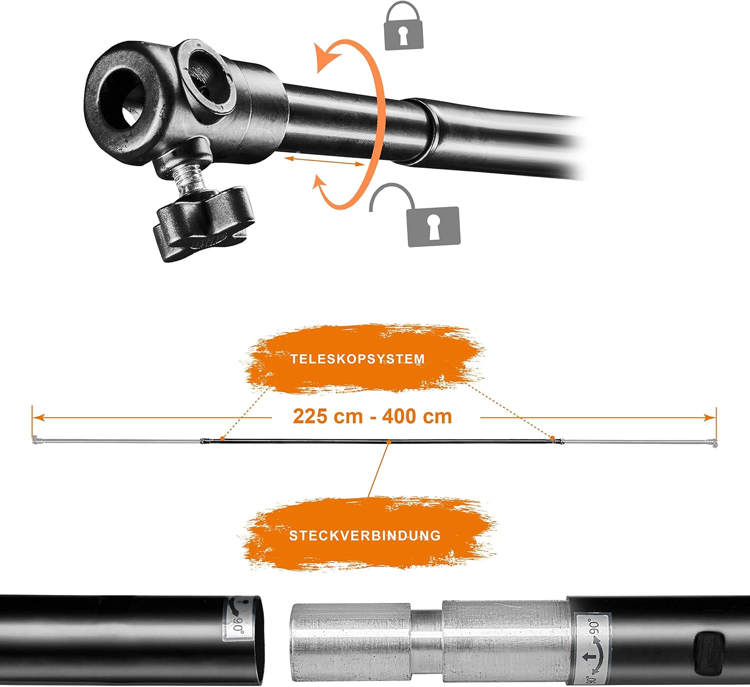 Walimex pro Teleskop Hintergrundsystem XL 225-400cm - Image 5