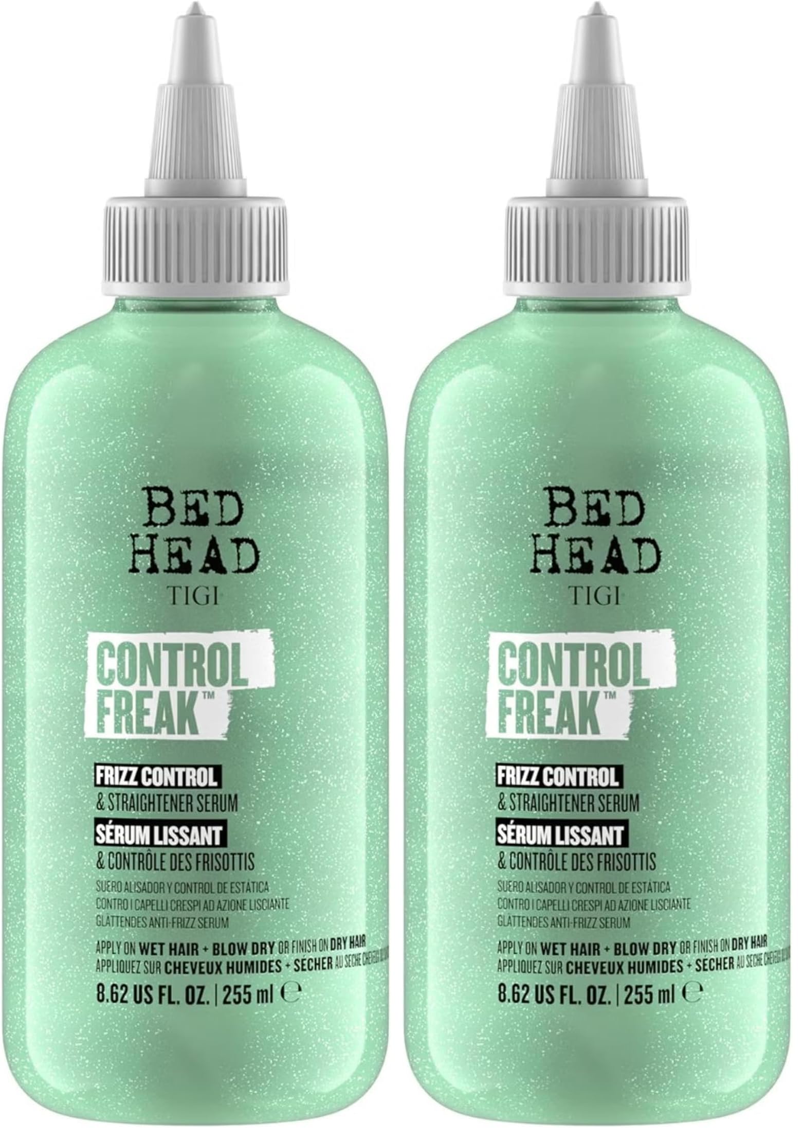 Bed Head by TIGI Control Freak Anti-Frizz Hair Serum Multipack - 2-Pack Smoothing Frizz Control for Glossy & Smooth Hair, Moisturises & Conditions, Tames Flyaways & Static for Curly & Coarse Hair
