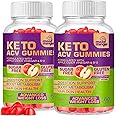 Keto ACV Gummies Gluten & Sugar-Free Apple Cider Vinegar Gummies for Advanced Weight Loss - Rapid Fat Burner Diet Supplement for Women Men - 60 Gummies (1000MG)