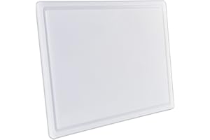 Thirteen Chefs Plastic Cutting Board with Juice Groove - Extra Large Cutting Board for Meat, Grilling, BBQ, Smoking, Fruit, and More - 30" x 18" x 0.5" - White