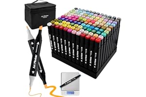 120 Colors Alcohol Markers - Dual Tip Alcohol Based Marker Set, Rich Color For Students, Adults & Pros - Blendable Markers fo