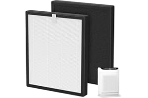 ZX001 Replacement Filter Compatible with TEBILD ZX001 Air Purifier, 3-in-1 H13 True HEPA and High-Efficiency Activated Carbon
