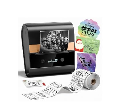 Phomemo Label Printer,M260 Label Maker Machine with Tapes, 3 Inch Portable Thermal Label Maker for Small Business, Home,Address,Office Organization,Logo Sticker Printer for Phone & PC