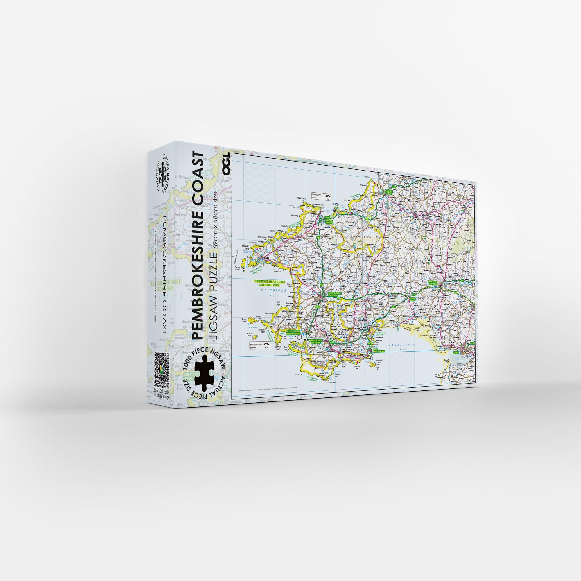 Pieceful Maps Jigsaw Puzzle | Great British Jigsaws | Small Batch Made | Sustainable Jigsaw Puzzles (Pembrokeshire Coast)