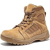 BOTAS PRO Mens Tactical Boots Side Zipper 6 Inch Lightweight Comfortable Military Tactical Boots Army Boot(BMP111)