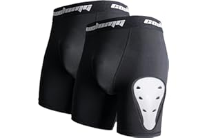 COOLOMG 2-Pack Boys Baseball Shorts with Athletic Cup - Youth Baseball Under Shorts for Football Lacrosse