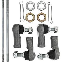 NICECNC Black Tie Rod Set For Yamaha Banshee 350, Big Bear, Wolverine - CNC Machined 6061 Aluminum & Chromoly