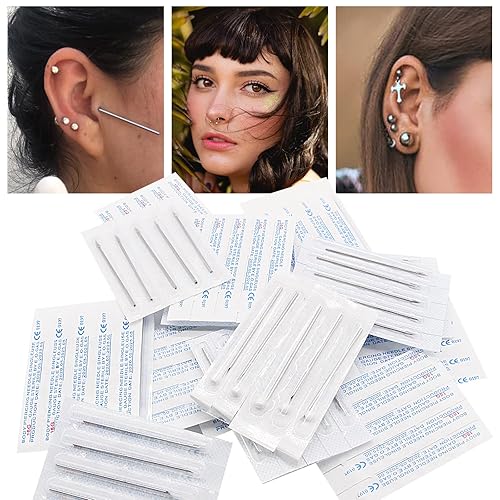 Ear Nose Piercing Needles Autdor 50pcs Mixed Piercing Needles
