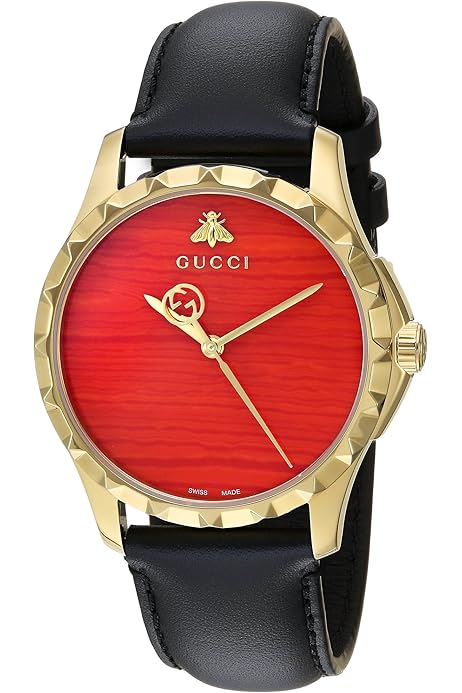 Amazon.com: Gucci G-Timelss Analog ETA Quartz Brown Leather unisex 