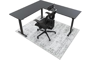 Anidaroel Chair Mat for Hardwood Floor, 63"x51" Large Floor Protector Mat, Office Rugs for Rolling Chairs, Easy Glide Desk Chair Mat for Hard Floors, Low Pile Carpet Rug for Work&Home